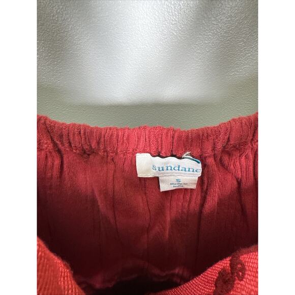 Sundance Tank Camisole Women's S Red Berry Lace Crochet Ribbed Babydoll Boho - Picture 5 of 7